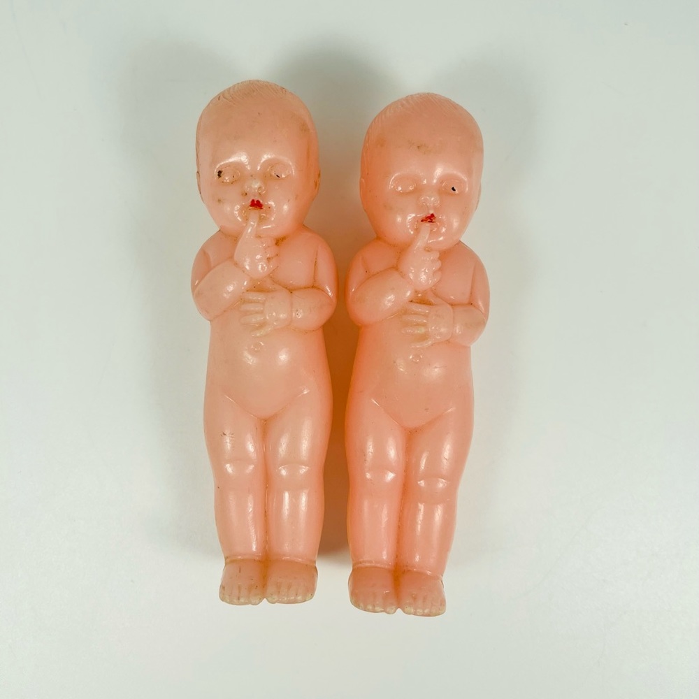 Banner & Best USA 1950's Dolls Hard Plastic or Celluloid?Vintage Craft Dolls X 2